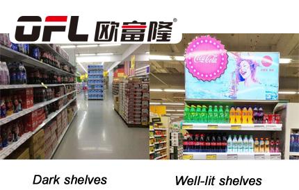 grocery display shelves