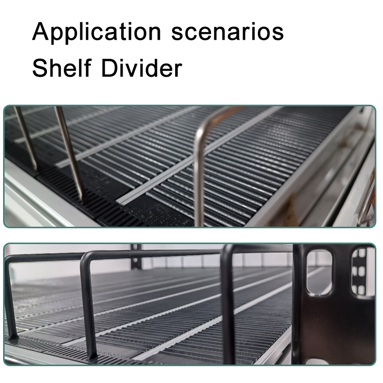 Gravity Roller Shelf Sliding Shelf Divider